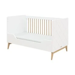 Bopita Paris Bedbank Wit / Eiken 70 X 140 Cm -Kindermeubels Winkel 16319351 bench bed 70x140 pari 3 19bb