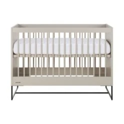 Kidsmill Modular 2 Babybed Oatmeal - Zwart - 60 X 120 Cm -Kindermeubels Winkel Modular oatmeal ledikant 60x120 1 386f