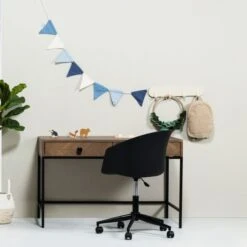 Europe Baby Beau Bureau Walnoot Incl. Metalen Onderstel -Kindermeubels Winkel beau walnoot metalen poot bedbank sfeer cc04