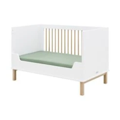 Bopita Mika Ledikant Wit / Eiken 70 X 140 Cm -Kindermeubels Winkel bench bed 70x140 mika white oak 9 8895