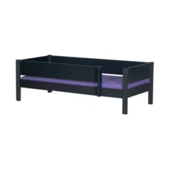 Manis-h Bed Met Uitvalbeveiliging Rondom Antraciet 90 X 200 Cm