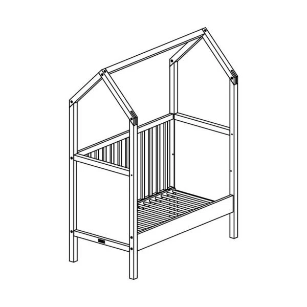 Bopita Babybed My First House Naturel 60 X 120 Cm - Afbeelding 5