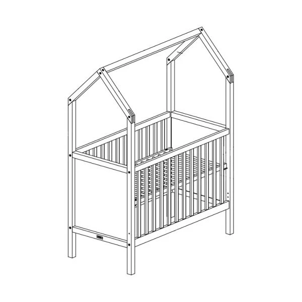 Bopita Babybed My First House Naturel 60 X 120 Cm - Afbeelding 4
