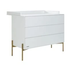 Kidsmill Boutique Commode Wit / Bras -Kindermeubels Winkel boutique commode bladvergroter wit bras 2 f213