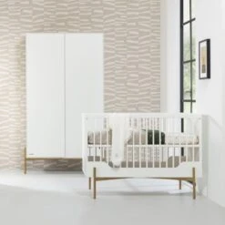 Kidsmill Boutique Babybed Wit / Bras 60 X 120 Cm -Kindermeubels Winkel boutique wit brass sfeer 2 6277