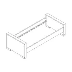 Kidsmill Brent Oldwood Bed Grijs 90 X 200 Cm -Kindermeubels Winkel brent bed tekening f663