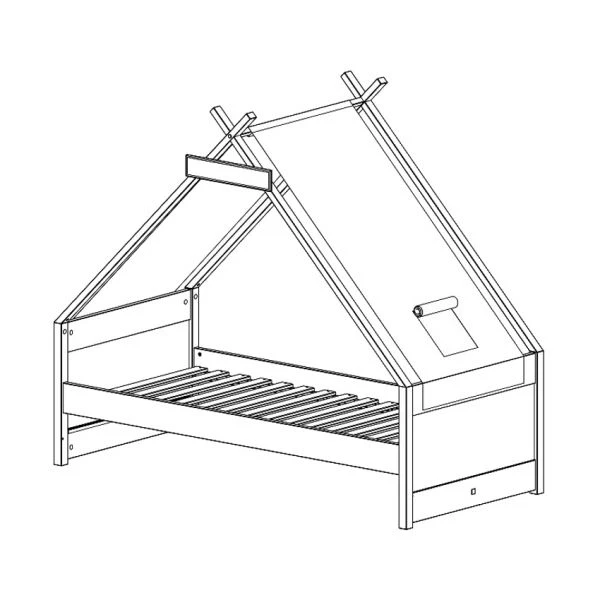Cool Kids Unicorn Tipibed Wit 90 X 200 Cm - Afbeelding 4