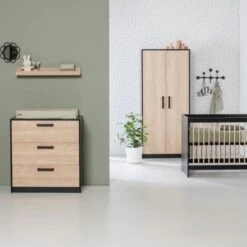 Europe Baby Nova Commode Zwart Eiken -Kindermeubels Winkel europe baby nova commode zwart eiken 5 58d2