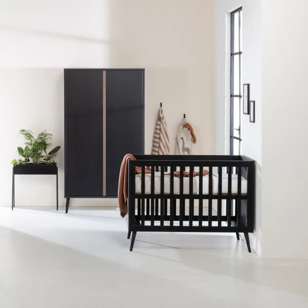 Europe Baby Sterre Babybed Zwart / Oak 60 X 120 Cm - Afbeelding 3