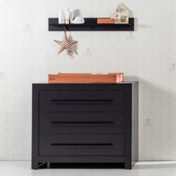 Europe Baby Vittoria III Commode Zwart -Kindermeubels Winkel europe baby vittoria iii commode zwart 6 f883
