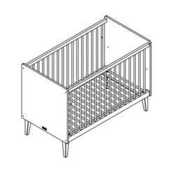 Bopita Indy Babybed Wit / Naturel 60 X 120 Cm -Kindermeubels Winkel indy babybed 60 x 120 tekening dcdb