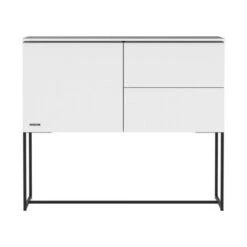 Kidsmill Modular 2 Commode 1D / 2L Mat Wit - Zwart - Mat Wit