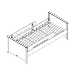 Bopita Jonne Bed Wit 90 X 200 Cm -Kindermeubels Winkel jonne bed tekening 860a