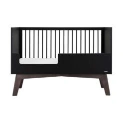 Kidsmill Sixties Babybed Zwart Mat / Walnoot 70 X 140 Cm -Kindermeubels Winkel kidsmill sixties babybed zwart mat walnoot 70 x 140 cm 4 21cf