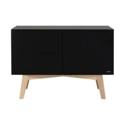Kidsmill Sixties Commode Zwart Mat / Naturel