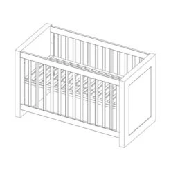Kidsmill Long Island Babybed Zwart / Oldwood 60 X 120 Cm -Kindermeubels Winkel knipsel costa cot 60 x 120 4 0f93