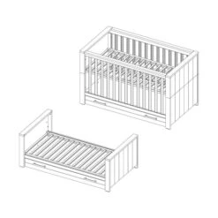 Kidsmill Sem Nautic Grijs Babybed Met Lade 70 X 140 Cm -Kindermeubels Winkel knipsel fjord cot bed 70 x 140 d7d2