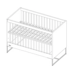 Kidsmill Modular 2 Babybed Mat Zwart - Zwart - 60 X 120 Cm -Kindermeubels Winkel knipsel intense cot 60 x 120 black frame 2 3744