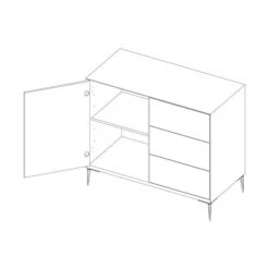 Kidsmill Lasse Commode Wit -Kindermeubels Winkel knipsel lasse chest open aa0b