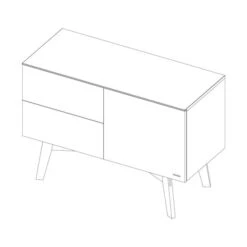 Kidsmill Sixties Commode Wit Mat / Walnoot -Kindermeubels Winkel knipsel sixties chest 14 7b39