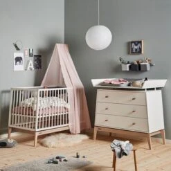 Leander Luna Commode White / Oak -Kindermeubels Winkel leander luna commode white oak sfeer 2620