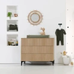 Kidsmill Levi Commode Naturel Eiken -Kindermeubels Winkel levi ronde poot commode sfeer 2 20ca