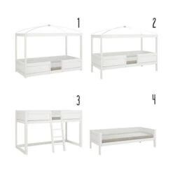 LIFETIME Kidsrooms 4 In 1 Bedcombinatie Wit Gelakt