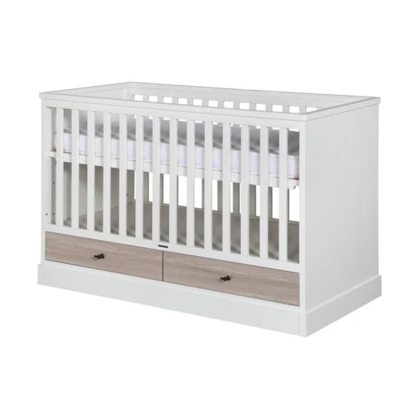 Kidsmill Newport Babybed Wit / Eiken 70 X 140 Cm - Afbeelding 3