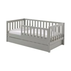 Vipack Toddler Ledikant Verticaal Grijs 70 X 140 Cm -Kindermeubels Winkel pbbe7015 vipack toddler peuterbed 70 grijs lade e478