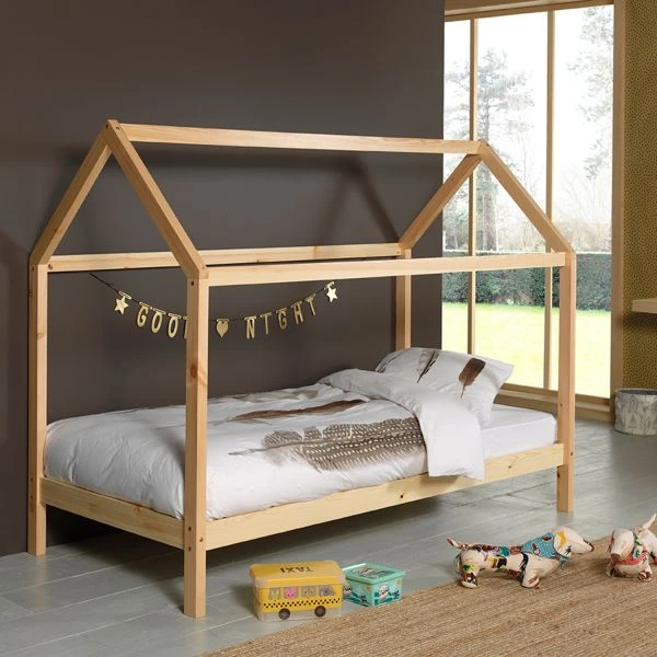 Vipack Dallas Huisbed Lange Planken Naturel 90 X 200 Cm - Afbeelding 2