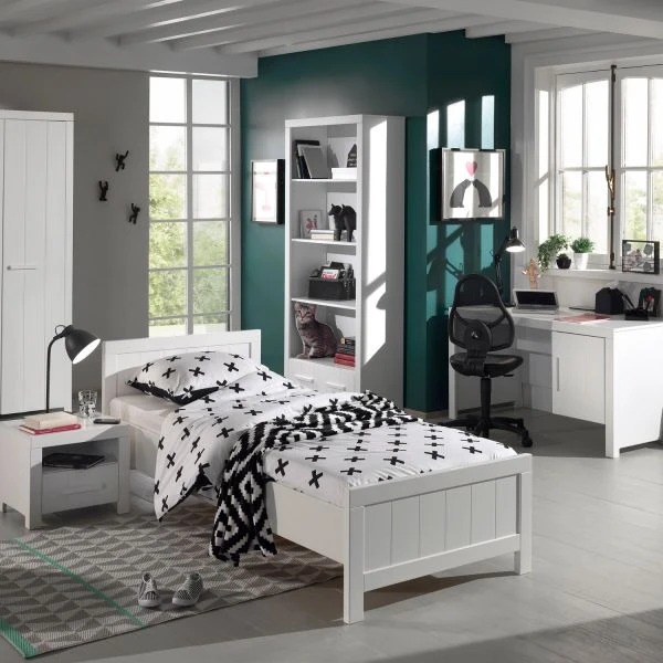 Vipack Erik Bed Wit 90 X 200 Cm 2 Vipack Erik Bed Wit 90 X 200 Cm - Afbeelding 2