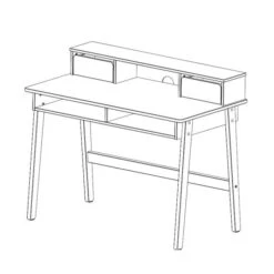 Vipack Kiddy Bureau Wit -Kindermeubels Winkel vipack kiddy bureau tekening 6057