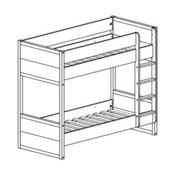 Vipack Lara Stapelbed Wit 90 X 200 Cm -Kindermeubels Winkel vipack lara stapelbed wit 90 x 200 cm tekening 24af