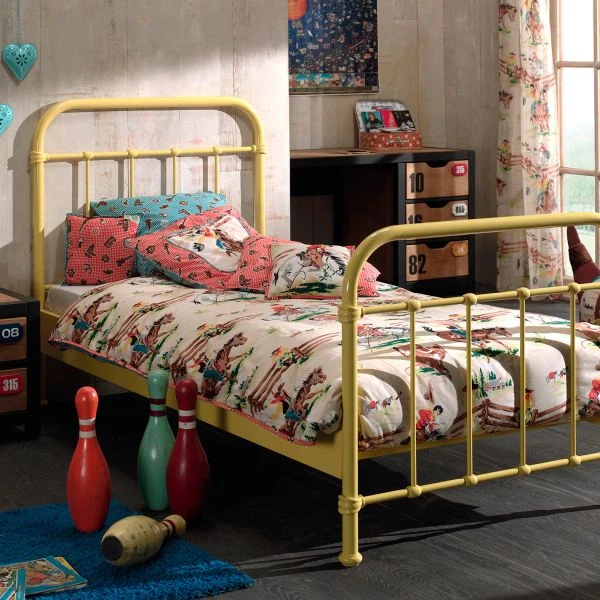 Vipack New York Bed Metaal Geel 90 X 200 Cm - Afbeelding 2